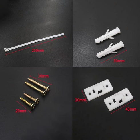 Qianly 6Pcs Furniture Anchors Furniture Anchor and Straps Compact Portable Wall Anchor Straps for TV Stands Bookcase