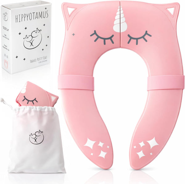 Hippypotamus Travel Potty Seat for Toddler - Folding Potty Training Seat -