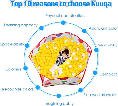 Kuuqa Ball Pit Play Tent with Basketball Hoop for Kids, Toddlers Outdoor Indoor Play 4 Ft/120CM (Balls Not Included)