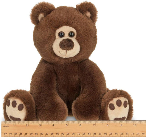 Bearington Lil' Barnaby Chocolate Brown Plush Stuffed Animal Teddy Bear, 11.5 Inches