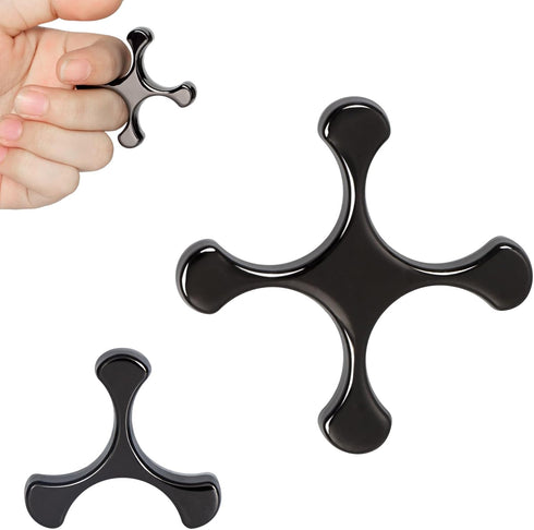 Metal Finger Fidget Flipper 2Pack - Quiet Fidget Toys Adults - Premium