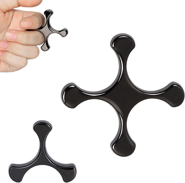 Metal Finger Fidget Flipper 2Pack - Quiet Fidget Toys Adults - Premium