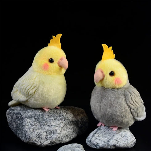 Nohito 4.9'' Yellow Cockatiel Parrot Plush Toy, Stuffed Animal, Cute Little Bird Gifts for Kids