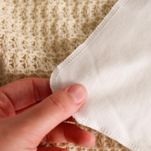 25 Pack, 100% Reusable Baby Wipes, Washable Cloth Wipes per Cotton, Soft and Gentle for Baby's Skin, by Nora's Nursery