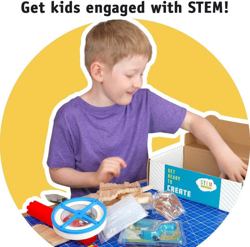 25 400 8+ STEM Craft Kit Engineering Project Ideas, Complete STEM Project Kit with Over Components for Classrooms