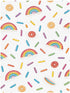 CZXW 52" 28" Rainbow with Sprinkles Crib Sheets Fitted x Natural Cotton Soft & Breathable for Baby Crib Mattress