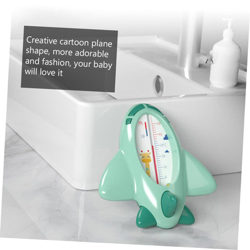 Floating Cartoon Airplane Bath Thermometer - Safe Water Temperature Measurement for Babies