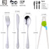Kids Silverware, Stainless Steel Children Flatware Set, Toddler Utensils Set of 2, Silver by Poylim