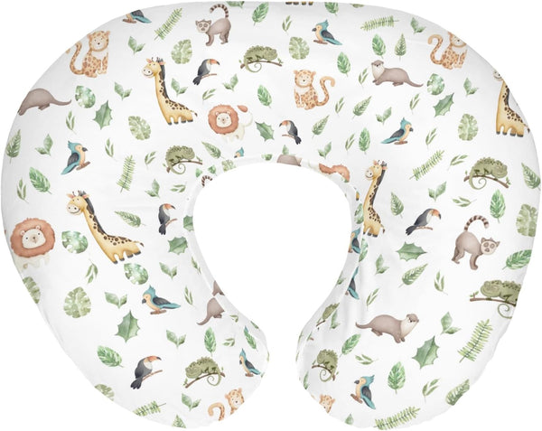 Watercolor Brazilian Animals Baby Nursing Pillow Covers for Boy Girl Jungle Animal