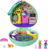 Polly Pocket Compact Playset, Hedgehog Cafe with 2 Micro Dolls & Accessories, Travel Toys with Surprise Reveals