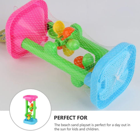 Alipis Sand Wheel Beach Toy - Water Sifting Funnel and Hourglass Toy for Summer Beach Fun
