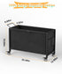 100L Large Kids Toy Box with Wheels, Storage Organizer for Toddlers, Black Toy Storage Bin for Stuffed Animals