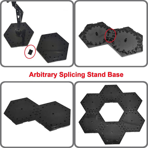 TWKUPWO (6sets Hobby Model Action Base Display Stand, Gundam Action Figure Stand Compatible with MG RG HG Universal
