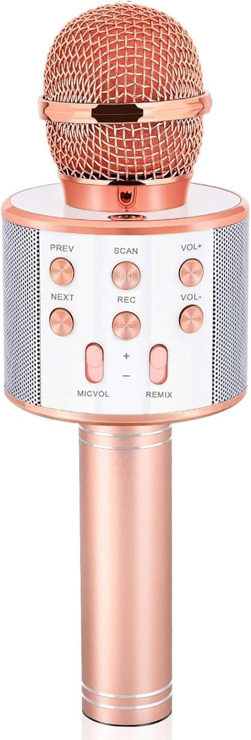 Wireless Bluetooth Karaoke Microphone - Popular Toys for Kids Age 5-12, Best Gifts for Boys & Girls, Champagne