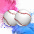Gender Reveal Baseball Set - Pink & Blue Powder Kit for Baby Boy Girl Party, Spill Proof