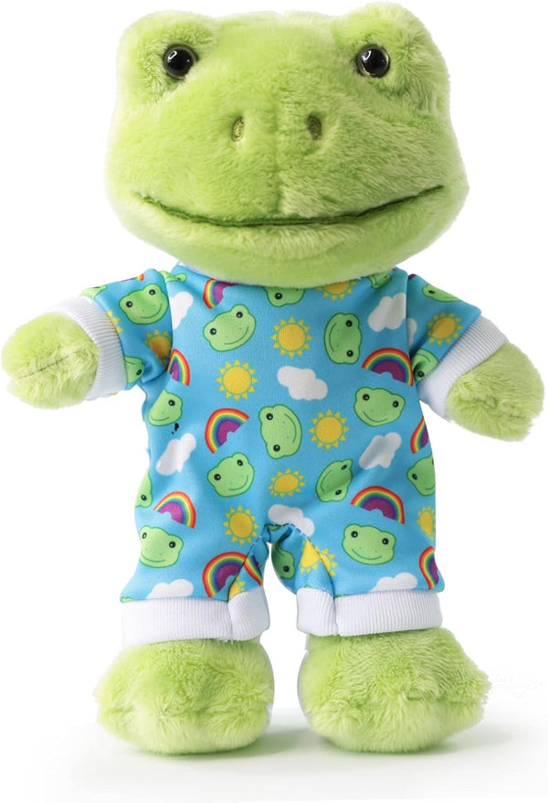 9-Inch Cute Frog Plush - Soft Stuffed Animal Toy, Kawaii Doll Gift for Kids, Green Plushie