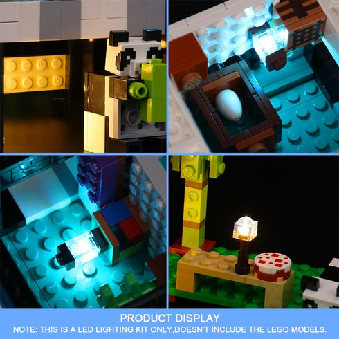 VONADO LED Light Kit for Lego Minecraft The Panda Haven 21245, DIY Lighting Compatible with Minecraft Panda Lego (No