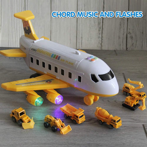 25 Pack Set 6 11 3 4 5 6 Transport Construction Airplane Toy Play Vehicles for Kids Gifts, with Construction Die-cast