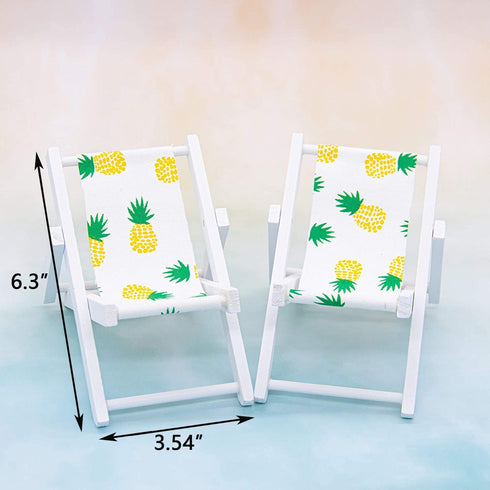 AUEAR 3 Pcs Miniature Foldable Chair Accessory Deck for Decoration, 1:12 Scale (Style A)