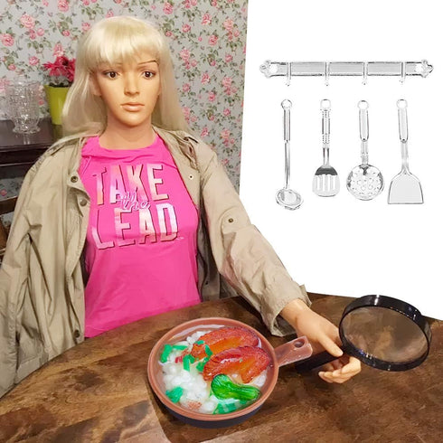 Dollhouse Kitchen Accessories, 1:12 Scale Miniature Beverage Bottles & Table Decoration