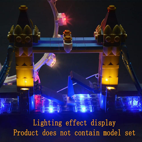Upgraded Light Kit for Architecture London Skyline Collection - Compatible with 21034 Landmark Building Bricks Model