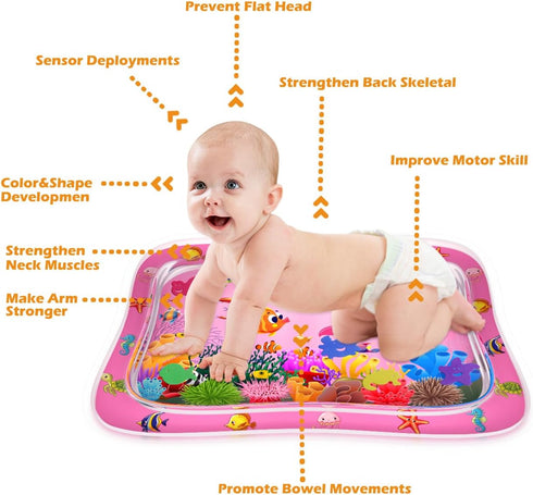 ZMLM Tummy 3 6 9 12 Baby Time Water Mat for Babies: Baby Toys Gifts for Newborn Infant Month Boy Girl Inflatable