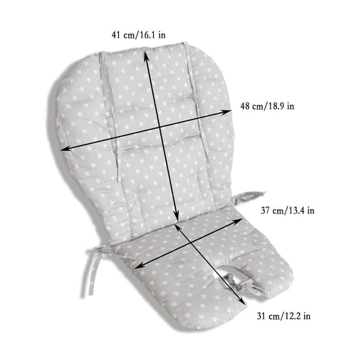 Twoworld High Chair Cushion, Large Thickening Baby High Chair Seat Cushion Liner Mat Pad Cover Breathable Suitable