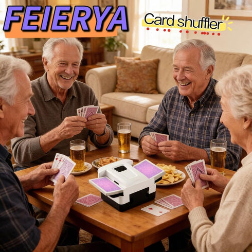 FEIERYA Automatic Card Shuffler,Electric Poker Shuffler,Playing Card Shuffler for Home Card Game,Travel