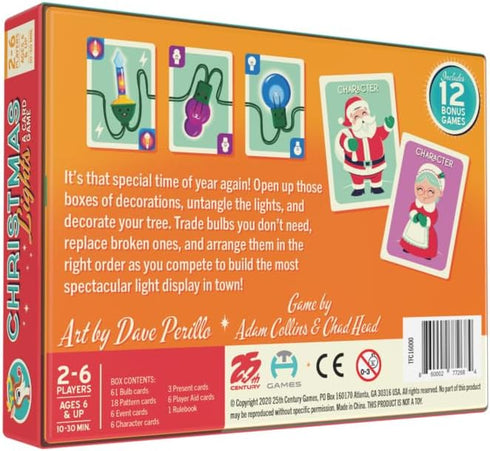 25th Century Games Christmas Lights - A Card Game with 13 Different Holiday Themed Games