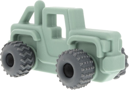 Nuby Silicone Teether Toy for Babies - Textured Teething Green Jeep Car with