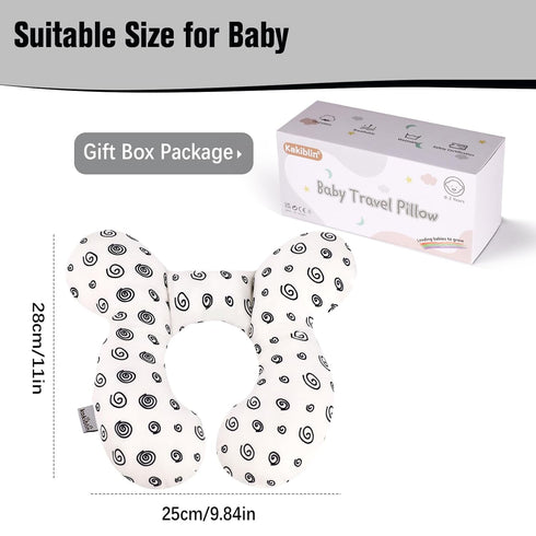 KAKIBLIN Baby Neck Pillow, Baby Head Pillow, Upgraded Travel Support Pillow for Carseat, Neck Support for Car Seat