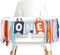 Gosknor Light Blue Navy Brown Orange First Birthday High Chair Banner, Cute Puppy