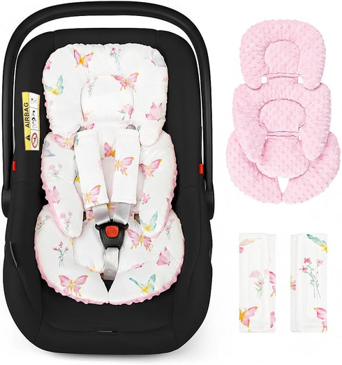 Infant Car Seat Insert for Newborn Girls Boys, Reversible Baby Carseat Head