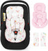 Infant Car Seat Insert for Newborn Girls Boys, Reversible Baby Carseat Head