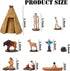 15Pcs Native American Figurines Set - Historical Miniature Indian Figures with Accessories for Decoration