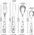 Berglander Toddler Utensils 4 Pieces Stainless Steel Kids Silverware Set, Children Safe Forks and Spoons Flatware, Mirror Polished Smooth Round Edage Cutlery Sets, Dishwasher Safe by Berglander