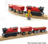DSHMIXIA Set 3 4 5 Battery Operated Cargo Train for Wooden Train Track Toys for Toddlers Year Old Boys Kids Magnetic