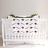 Lovable Gift Co Football Baby boy Receiving Swaddle Blanket, Blue and Brown