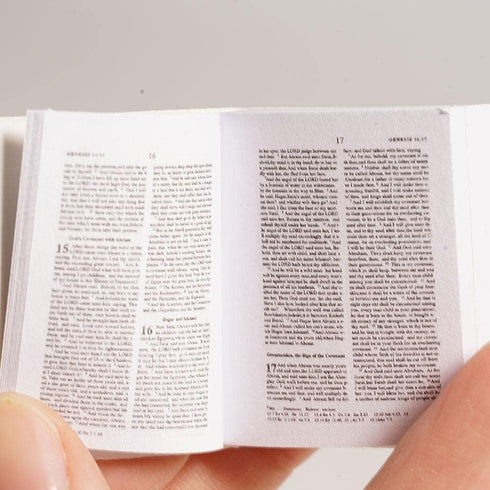 Galepromot 1Pc 1/12 Mini Bible Pocket Book Dollhouse Miniature Book Bookshelf Bedroom Library AccessoriesDollhouse