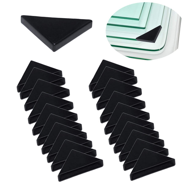 UoYu 20 Pcs Corner Protectors, Shape Triple-cornered Glass Table Corner Protector Cushion, 6mm x 50mm
