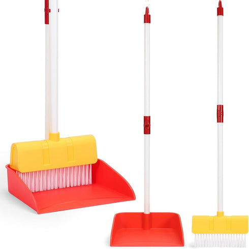 LIMIROLER Kids Cleaning Toy Set Toddlers Broom Dust Pan Set for Housekeeping Pretend