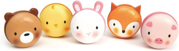 Tender Leaf Toys - Animal Macarons - 5 Wooden Animal Themed Macarons