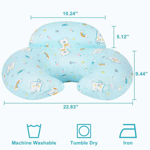 AMASKY Nursing Pillow, Plus Size Ergonomic Design, Breastfeeding Pillows Support for Mom and Baby, Removable Cotton