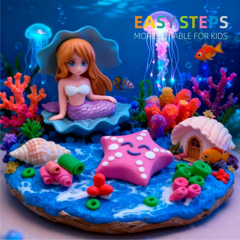 Xoprmey Tutorials,20 Air Dry Clay Kits for Kids,Animal & Ocean Theme,Modeling Clay for Kids, DIY Model Magic Clay