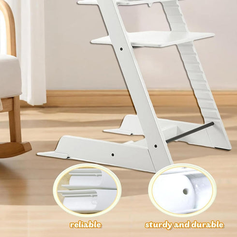 Generic Highchair Safety Leg Extension Pad Easy Install Leg Feet Insert Cover(White)