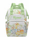 InterestPrint Customized Red Rose Flowers Floral Monogram Diaper Bags Backpack with Name Bag