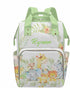 InterestPrint Customized Red Rose Flowers Floral Monogram Diaper Bags Backpack with Name Bag