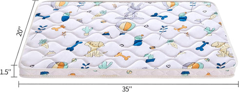 Bassinet35x20 inches LILYVIBEBEARHAPPY Baby Small Mattress for - Firm Support and Comfort Premium Foam,Noiseless