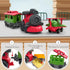 Baimiby Set 3-5, Set 3 4 5 6 Christmas Toy Train for Toddlers Small Train Toys Locomotive with Airplane Wagon Train