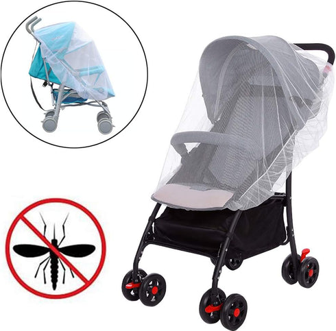 Mosquito Net for Stroller Universal Full Cover Baby Mosquito Netting for Strollers Car Seat Jogger Bassinets Cradles Portable Baby Mesh Netting Durable Toddler Stroller Canopy Mosquito Net Cover